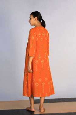 Collection of Hand Embroidered Cotton Pochampally Ikat Kurti in a gallery layout