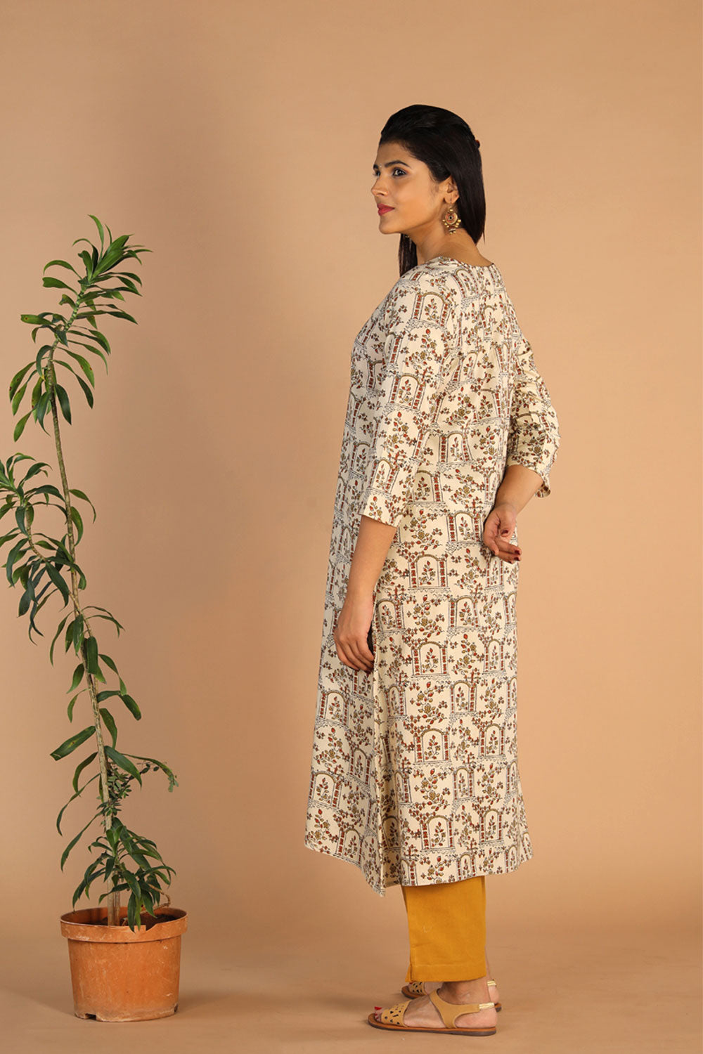 Collection of Ajrakh A -Line Kurti in a gallery layout