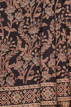 Image of Ajrakh Chiniya Silk Saree