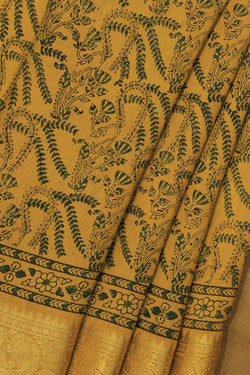 Image of Ajrakh Chiniya Silk Saree