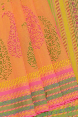 Collection of Hand block printed cotton saree in a gallery layout