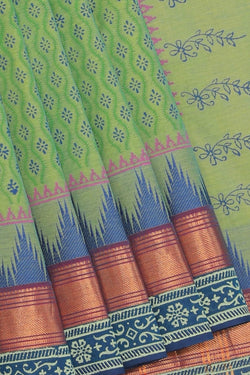 Collection of Hand block printed cotton saree Hand block printed cotton saree in a gallery layout