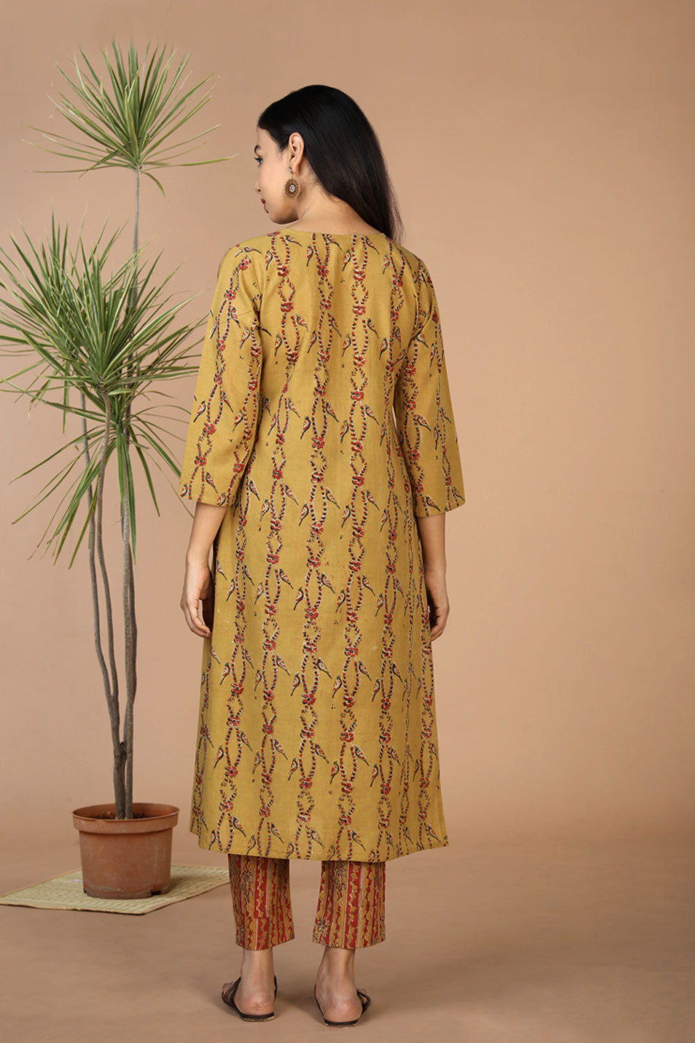 Collection of Kalamkari Kurta With Pants Set. in a gallery layout