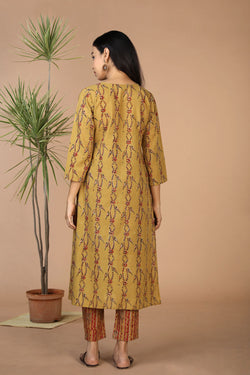 Collection of Kalamkari Kurta With Pants Set. in a gallery layout