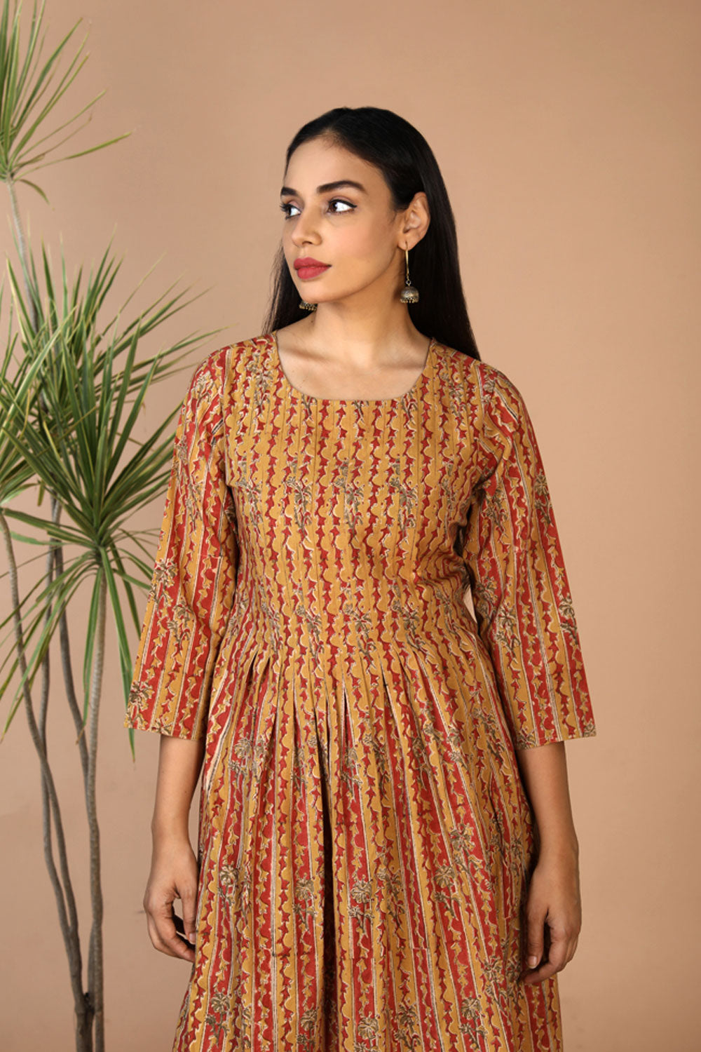 Collection of Cotton Kalamkari Kurti in a gallery layout