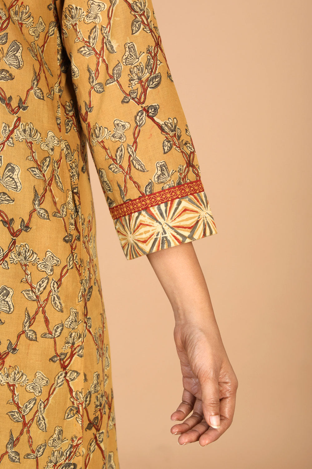 Collection of Ethnic Embroidered Kalamkari Kurti in a gallery layout