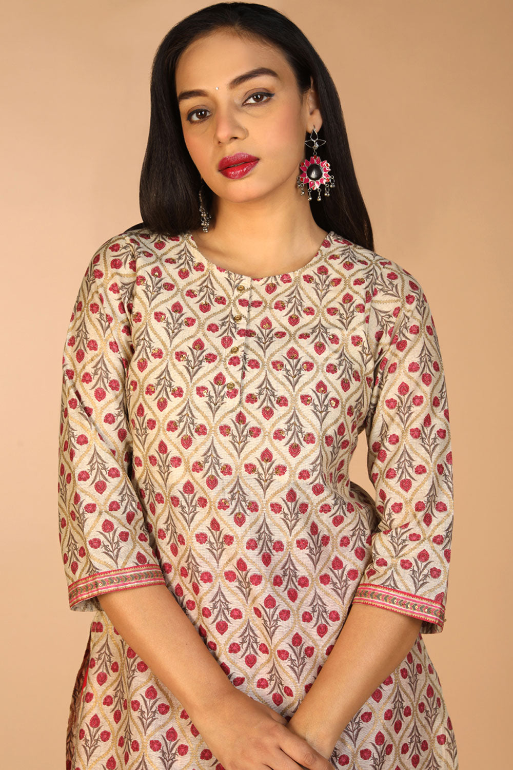 Collection of Festive A line kurti in a gallery layout