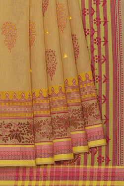 Collection of Hand block printed cotton saree in a gallery layout