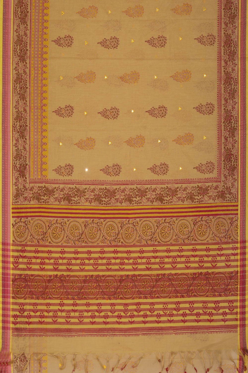 Collection of Hand block printed cotton saree in a gallery layout