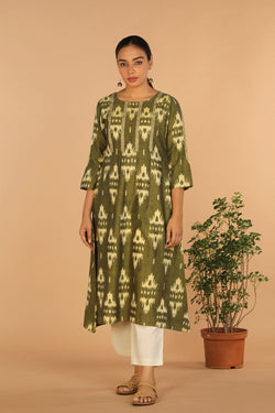 Collection of Cotton Ikat kurti in a gallery layout