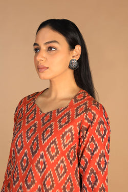 Image of Cotton Ikat Kurti