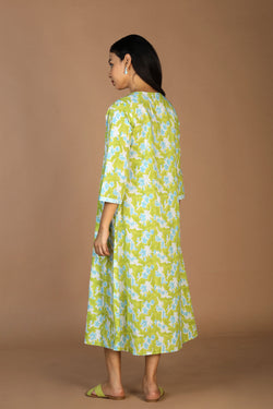 Collection of Blockprinted Cotton Dress in a gallery layout