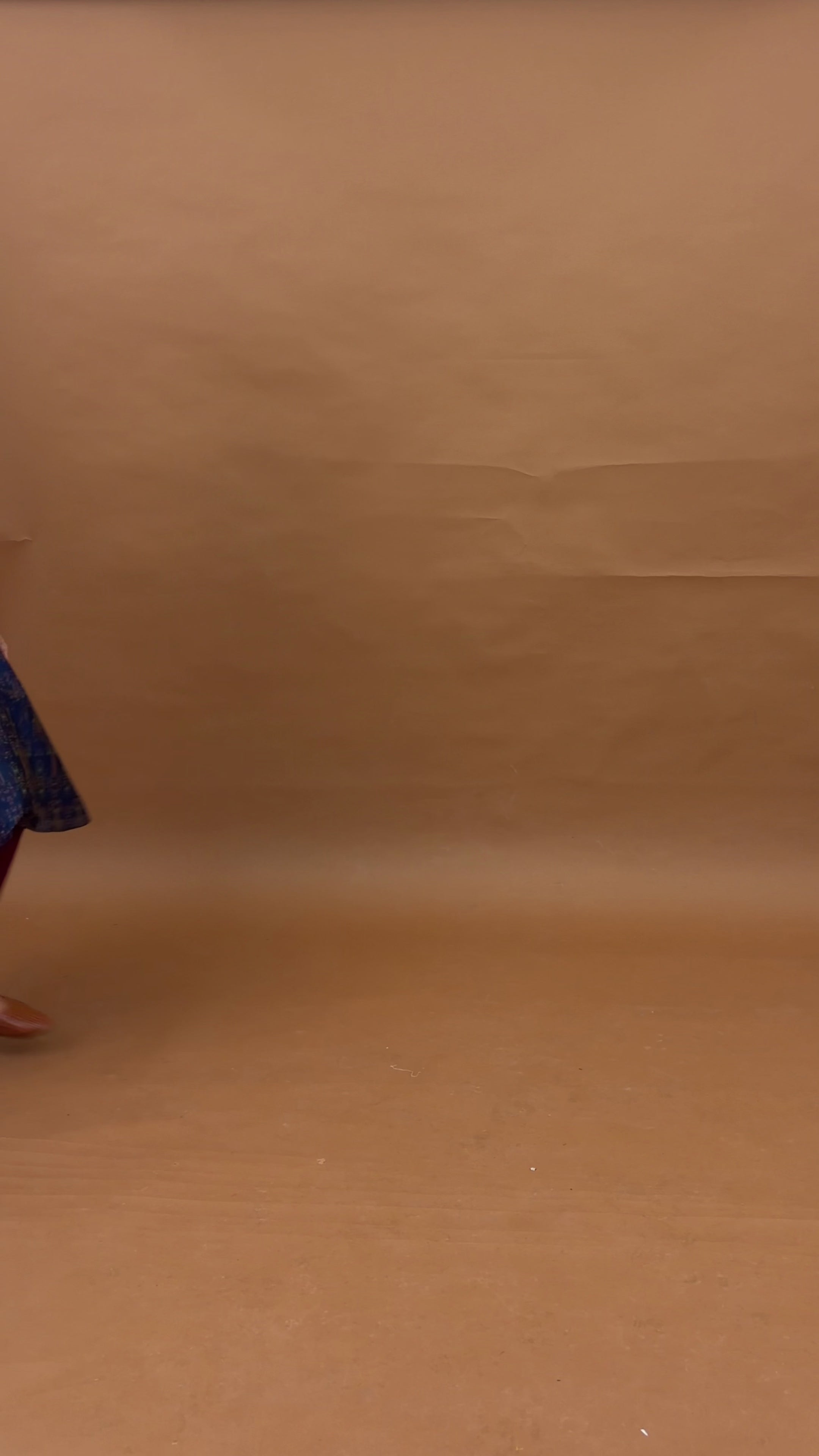 Image of Navy Blue Pochampally Ikat Raw Silk Kurti