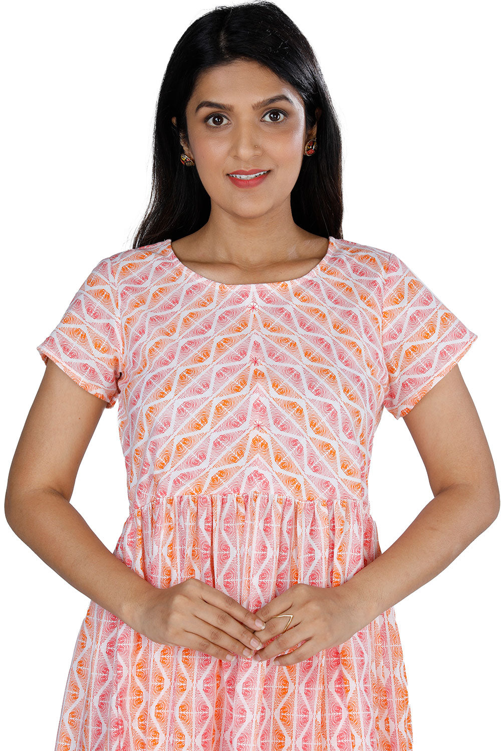 Fresh & summery printed cotton long Kurti