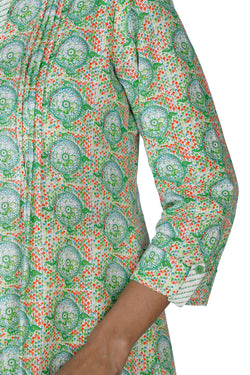 Collection of Fern GreenÃ¢â‚¬Å“ CHAKRA Ã¢â‚¬Å“ motif print kurti in a gallery layout