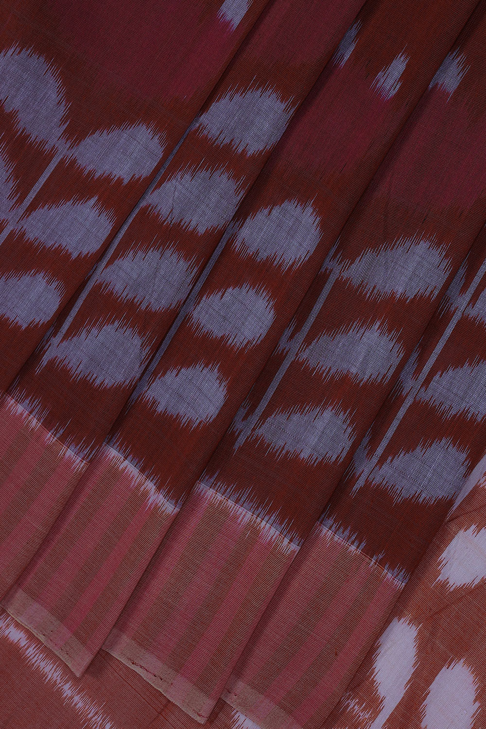 Collection of Maroon Pochampally Ikat Saree in a gallery layout