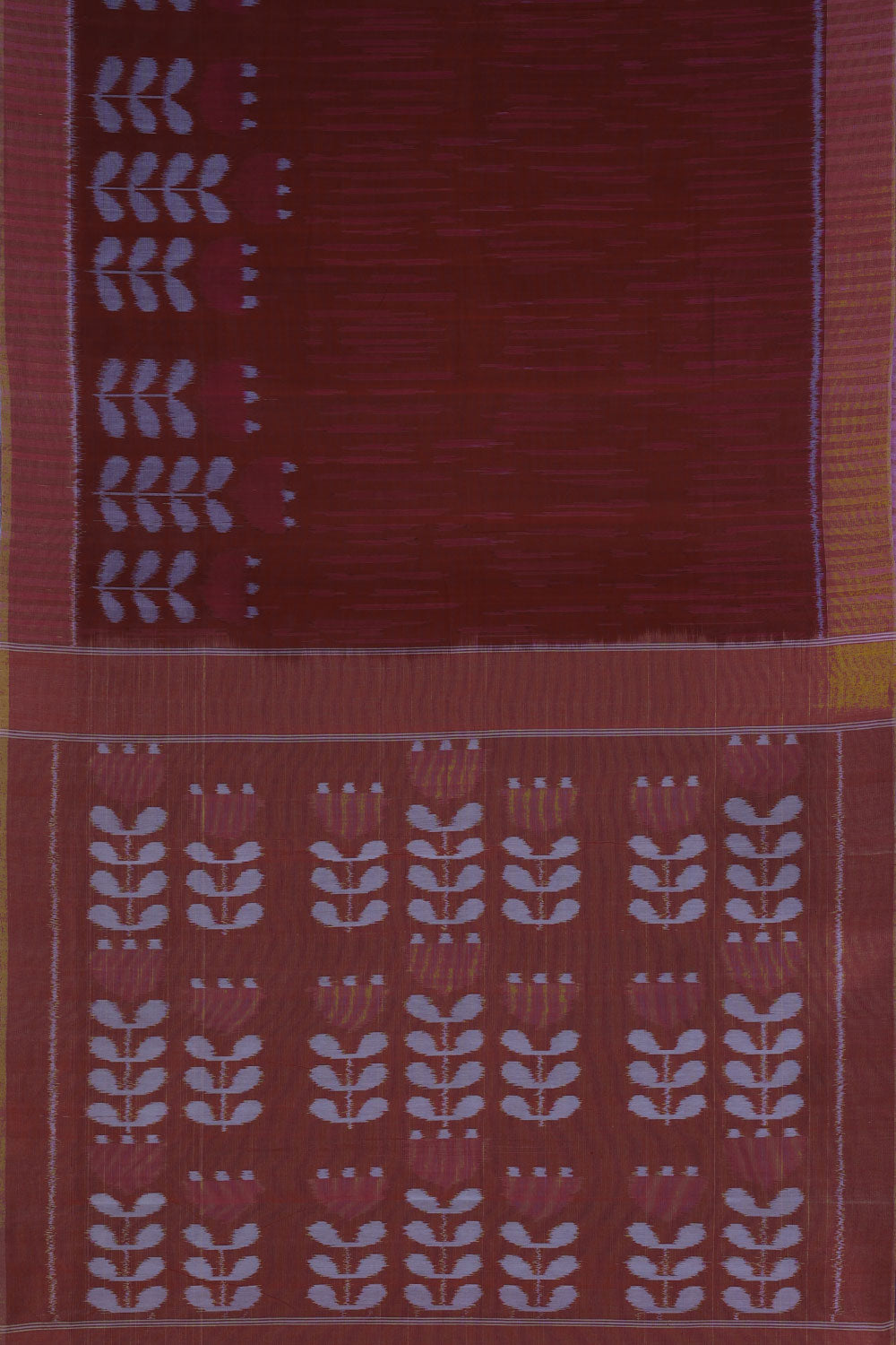 Collection of Maroon Pochampally Ikat Saree in a gallery layout