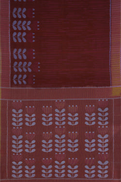 Collection of Maroon Pochampally Ikat Saree in a gallery layout