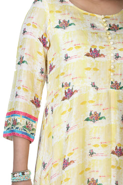 Image of Digital printed long ethnic kurti.