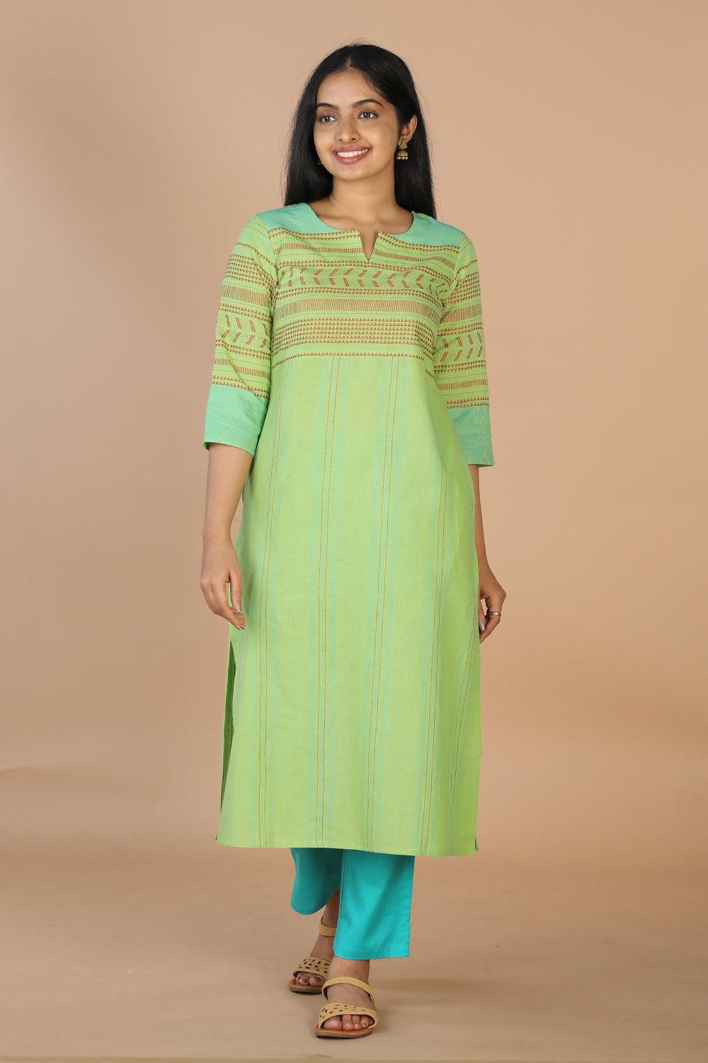 Collection of Woven Ethnic Kurta in a gallery layout