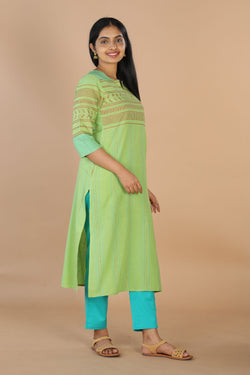 Collection of Woven Ethnic Kurta in a gallery layout