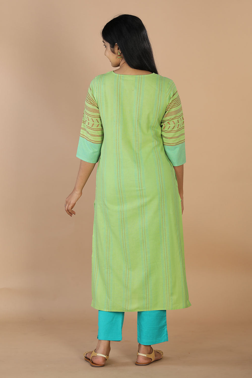 Collection of Woven Ethnic Kurta in a gallery layout