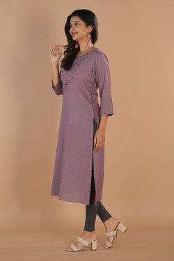 Collection of Geometric Embroided Long Kurti in a gallery layout