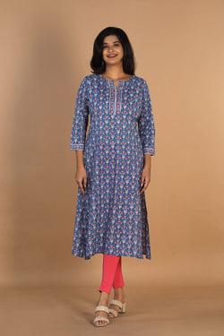 Collection of Block printed cotton kurti in a gallery layout