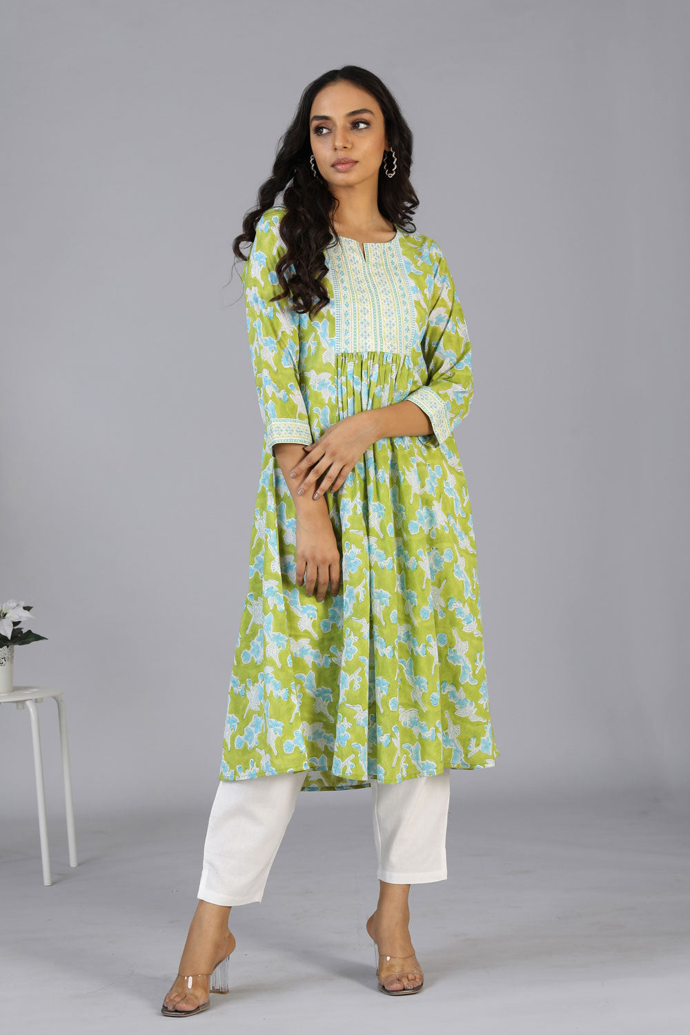 Collection of Handblock printed kurti in a gallery layout