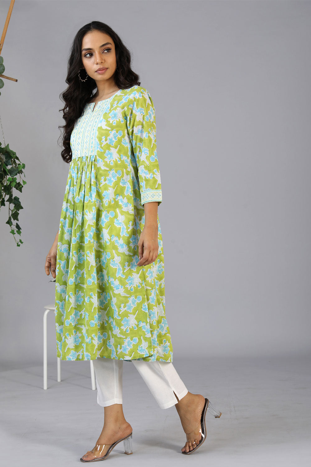 Collection of Handblock printed kurti in a gallery layout