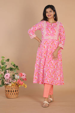 Collection of Handblock Printed Kurti in a gallery layout