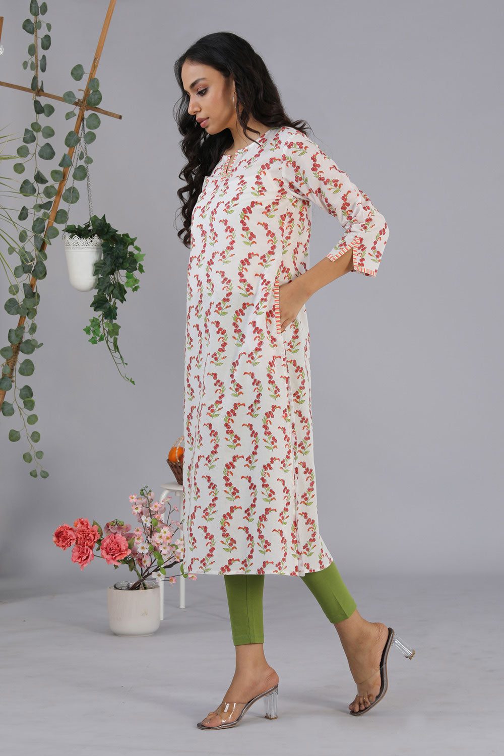 Collection of Handblock Printed Kurti in a gallery layout