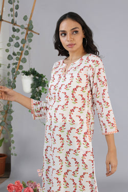 Collection of Handblock Printed Kurti in a gallery layout