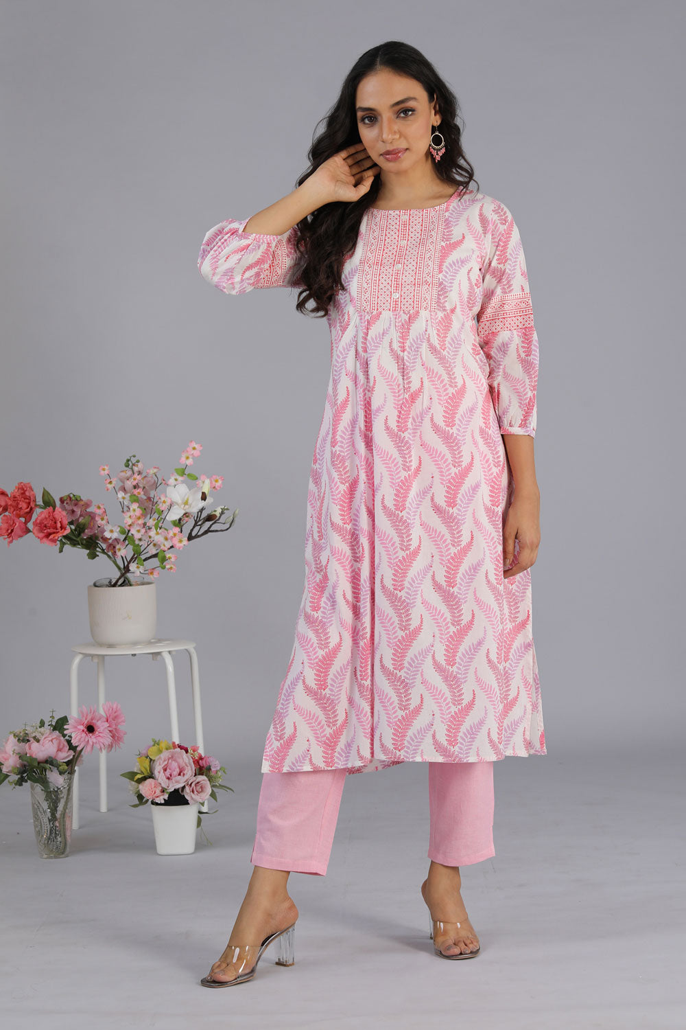 Collection of Block Printed Cotton Kurti in a gallery layout