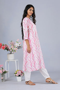 Collection of Handblock Printed A-Line Kurti in a gallery layout