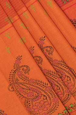 Collection of Hand block printed cotton saree in a gallery layout