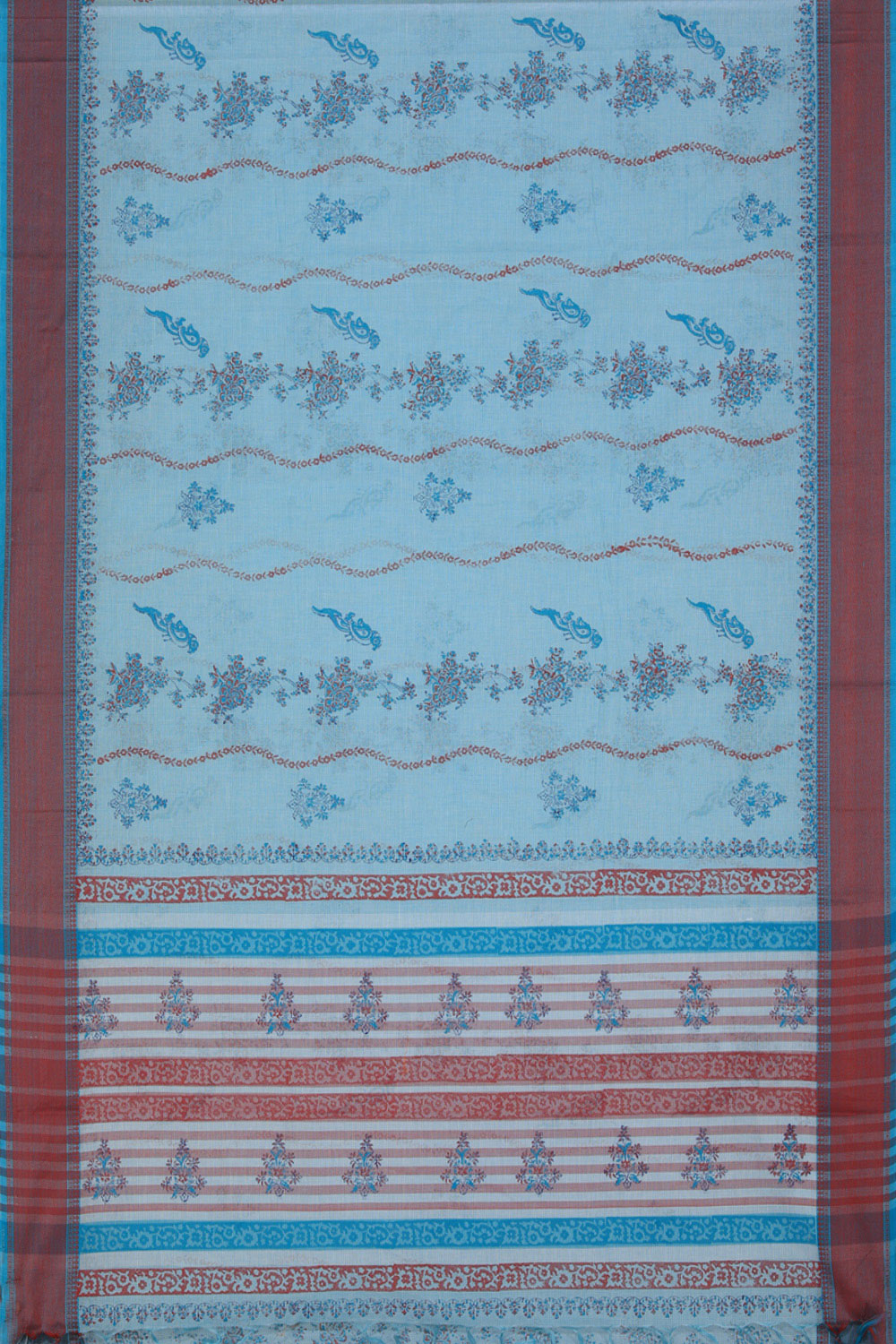 Hand Block Printed Cotton Saree