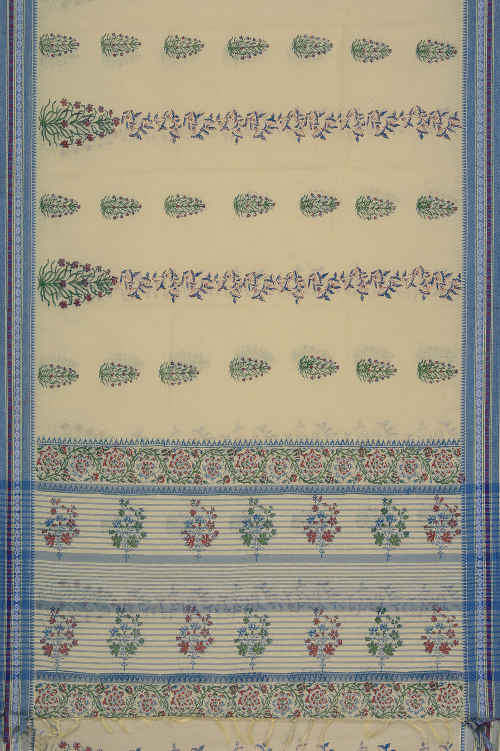 Collection of Hand Block Printed Cotton Saree in a gallery layout