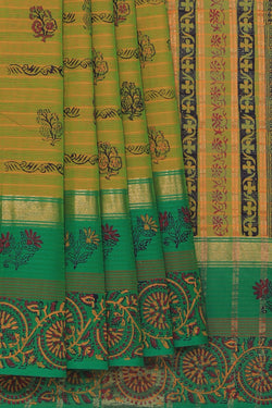 Collection of Hand Block Printed Cotton Saree in a gallery layout