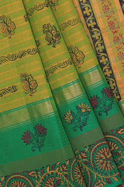 Collection of Hand Block Printed Cotton Saree in a gallery layout