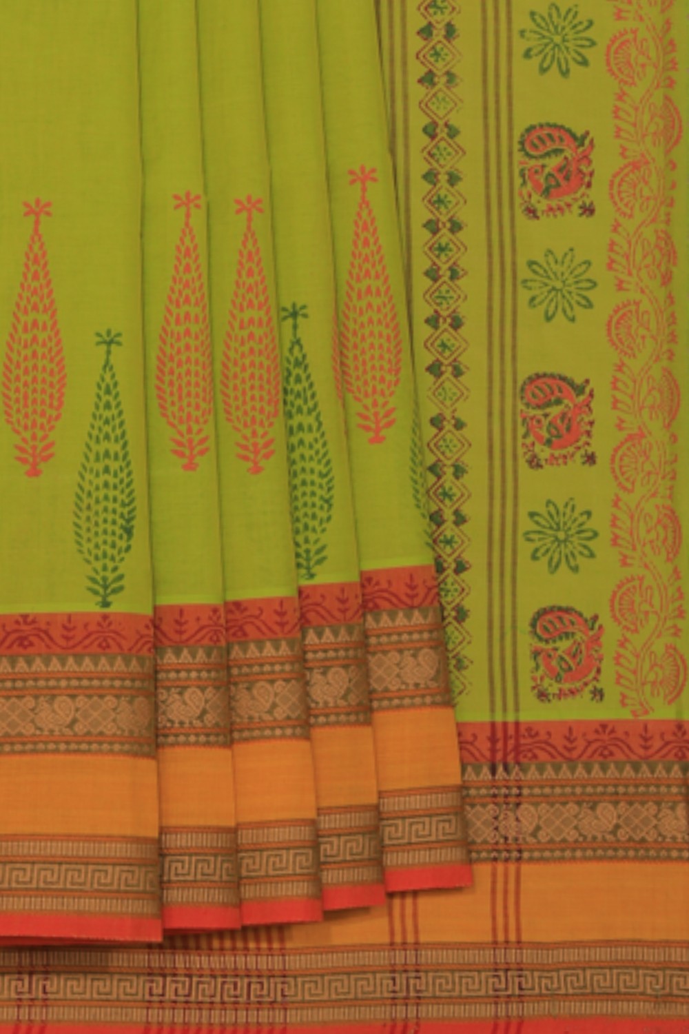 Hand Block Printed Cotton Saree