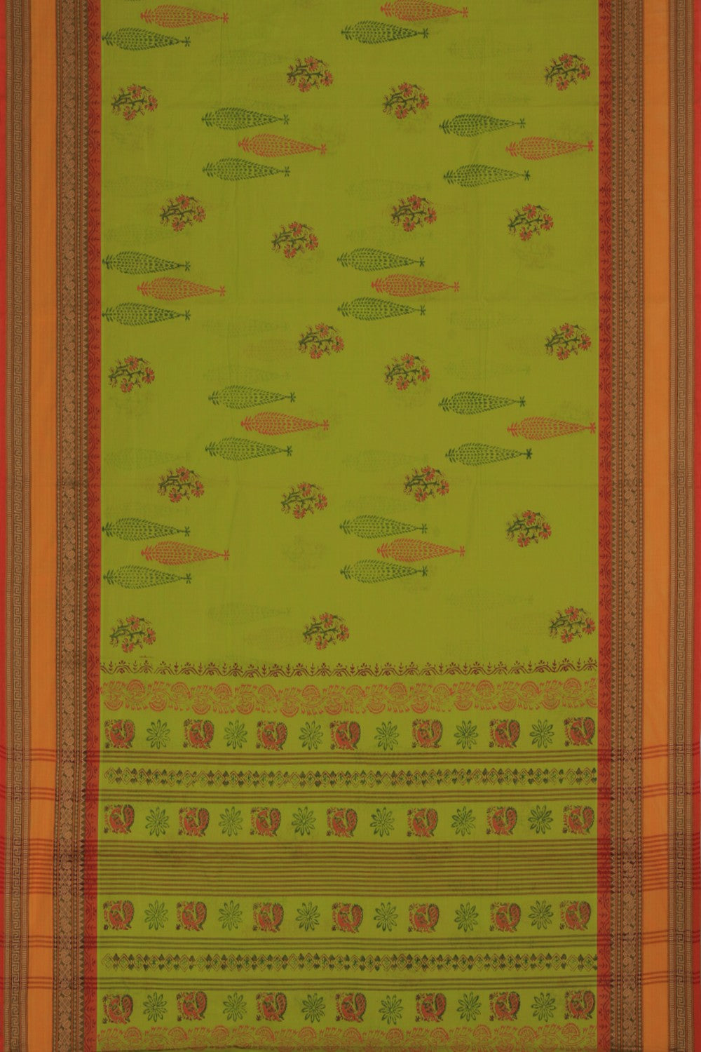 Collection of Hand Block Printed Cotton Saree in a gallery layout