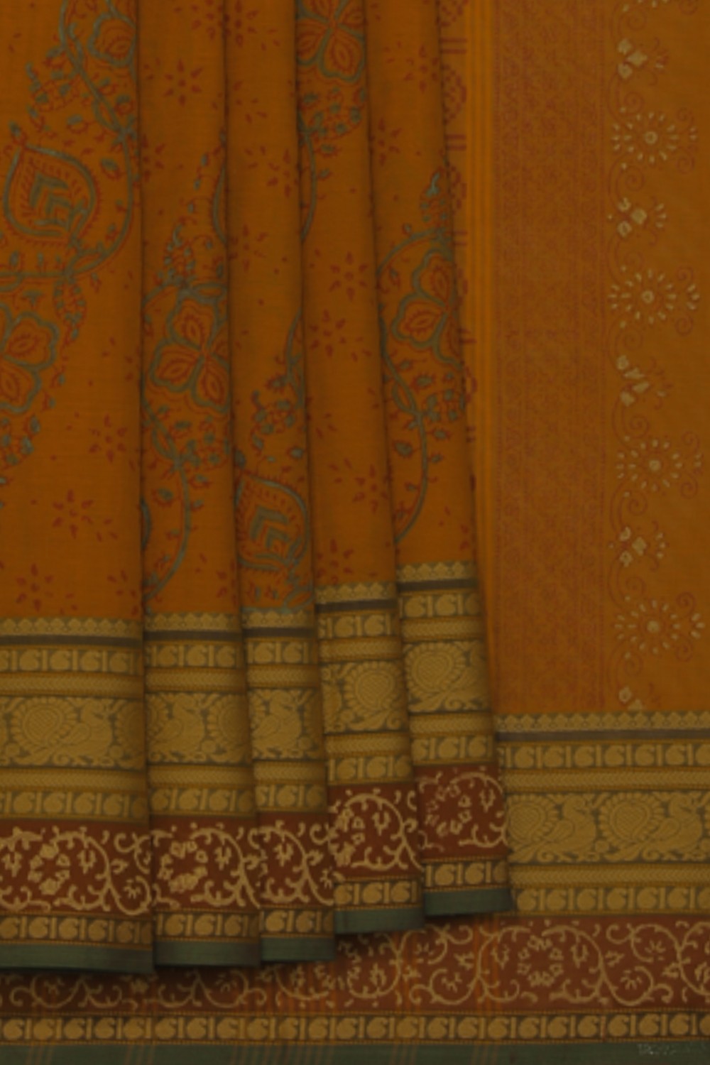 Collection of Hand Block Printed Cotton Saree in a gallery layout