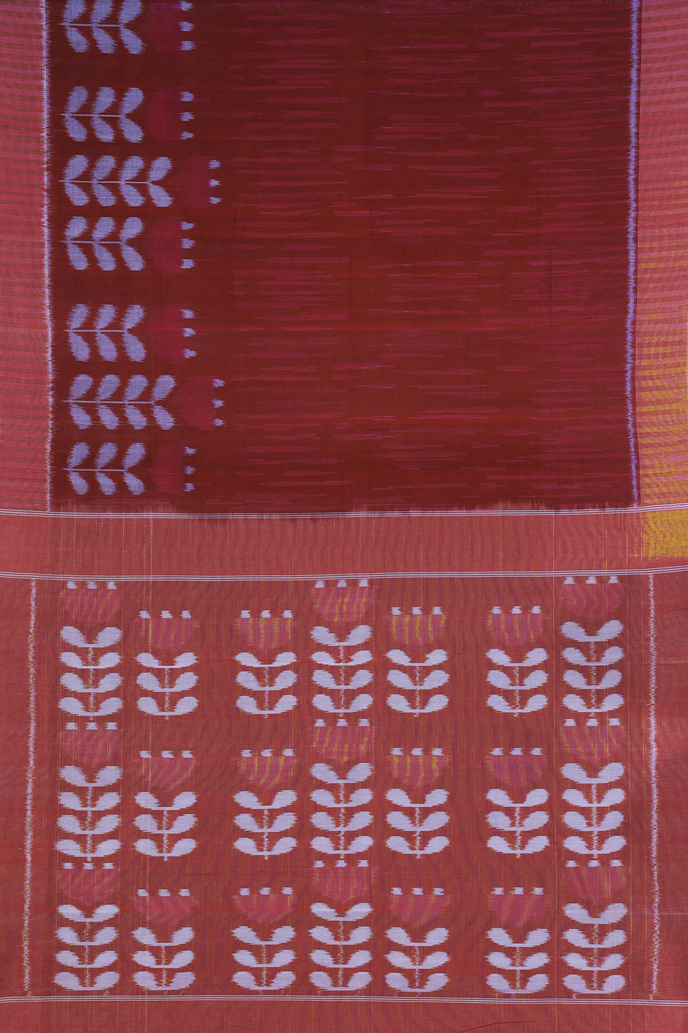 Maroon Pochampally Ikat Saree