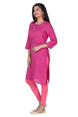 Collection of Soft loop weave cotton kurta with Kasuti hand embroidery. in a gallery layout