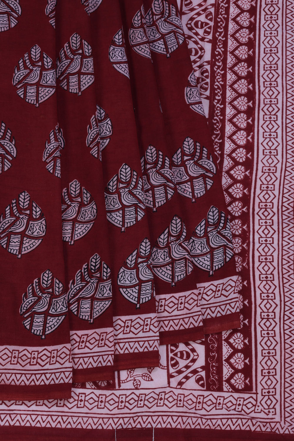 Collection of Bagh Hand Block Printed Cotton Saree in a gallery layout