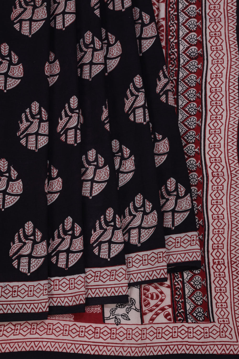 Collection of Bagh Hand Block Printed Cotton Saree in a gallery layout