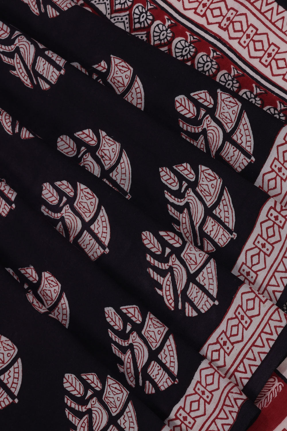 Collection of Bagh Hand Block Printed Cotton Saree in a gallery layout