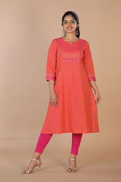 Collection of Festive cotton blockprinted kurti in a gallery layout