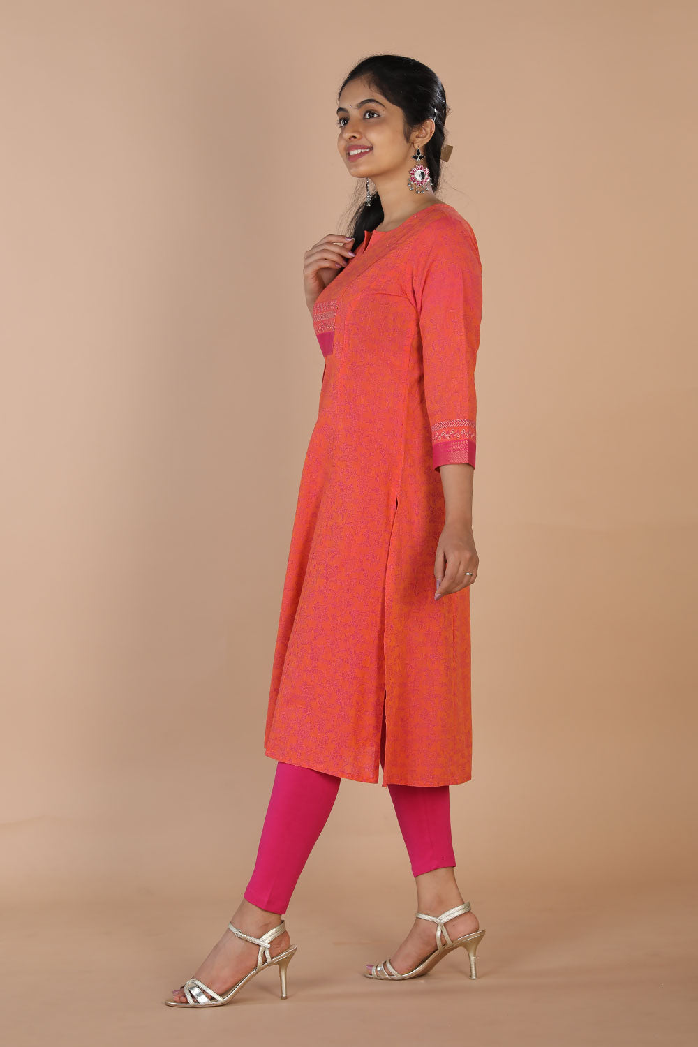 Collection of Festive cotton blockprinted kurti in a gallery layout